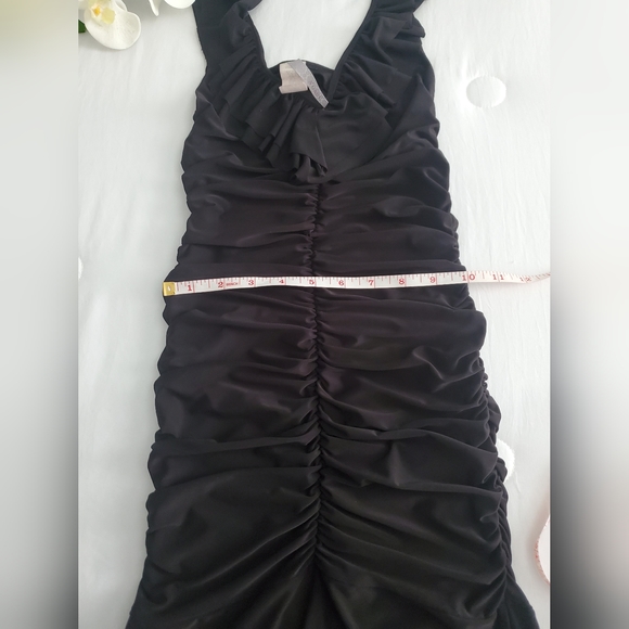 Agaci black rushed dress size S - Picture 5 of 7